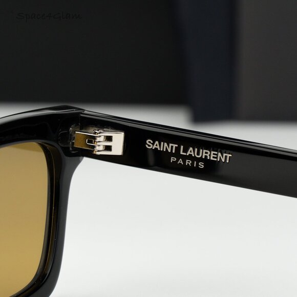 Saint Laurent Women Sunglasses Black Yellow Rectangle SL461 BETTY 008 BRAND NEW main image 4